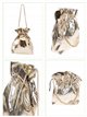 Bolso bombonera metalizado con cadena