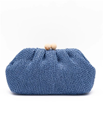 Clutch de festa trançada com fecho de bola 2