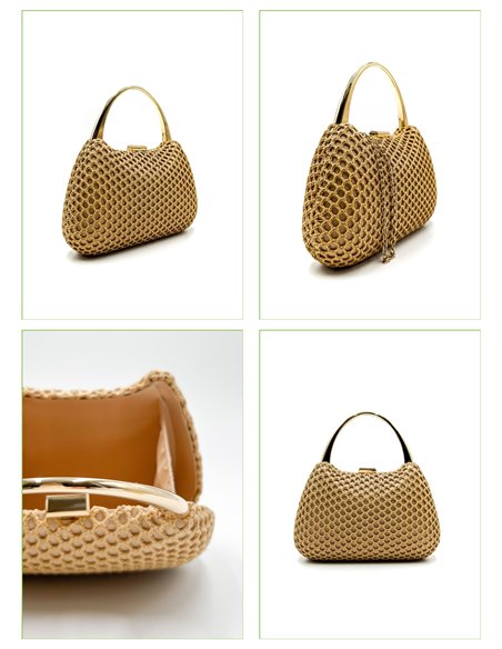 Mesh party bag with top handle