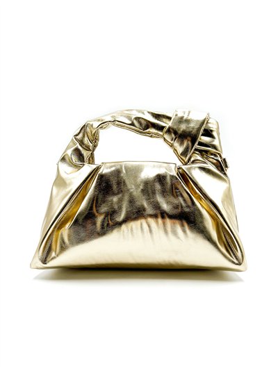 Bolso de fiesta metalizado con asa anudada