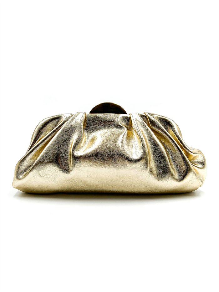 Metallic evening clutch