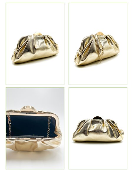 Metallic evening clutch