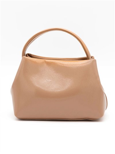 Bolso de fiesta charol con asa redonda