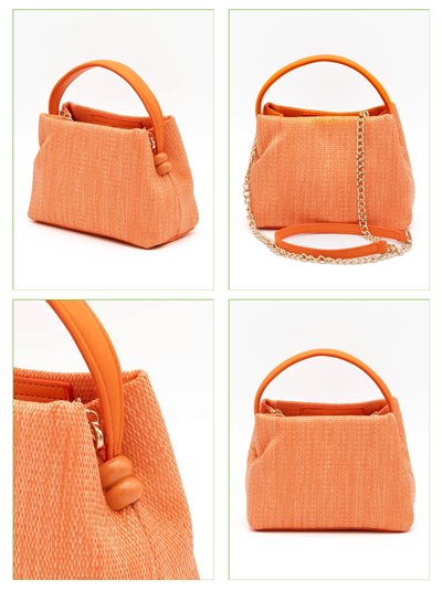 Bolso de fiesta texturizado con asa redonda 2