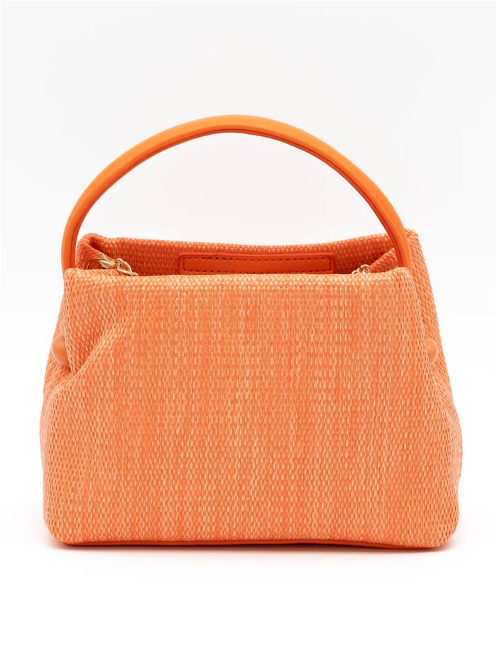 Bolso de fiesta texturizado con asa redonda