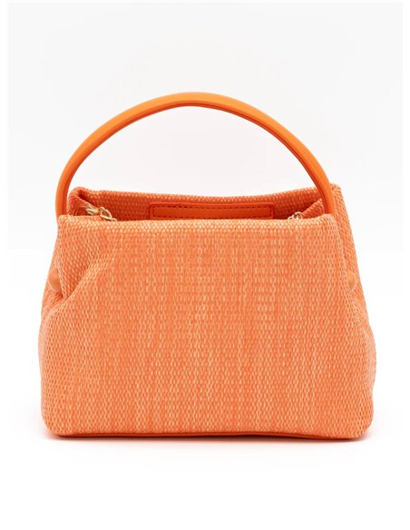 Bolso de fiesta texturizado con asa redonda