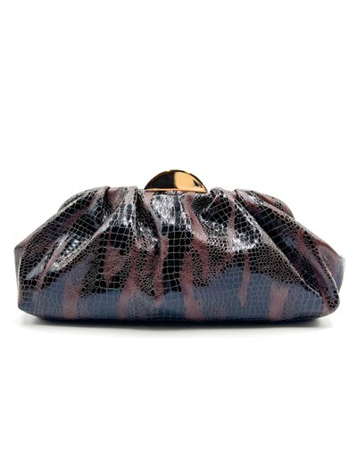 Cartera de fiesta grabada efecto serpiente