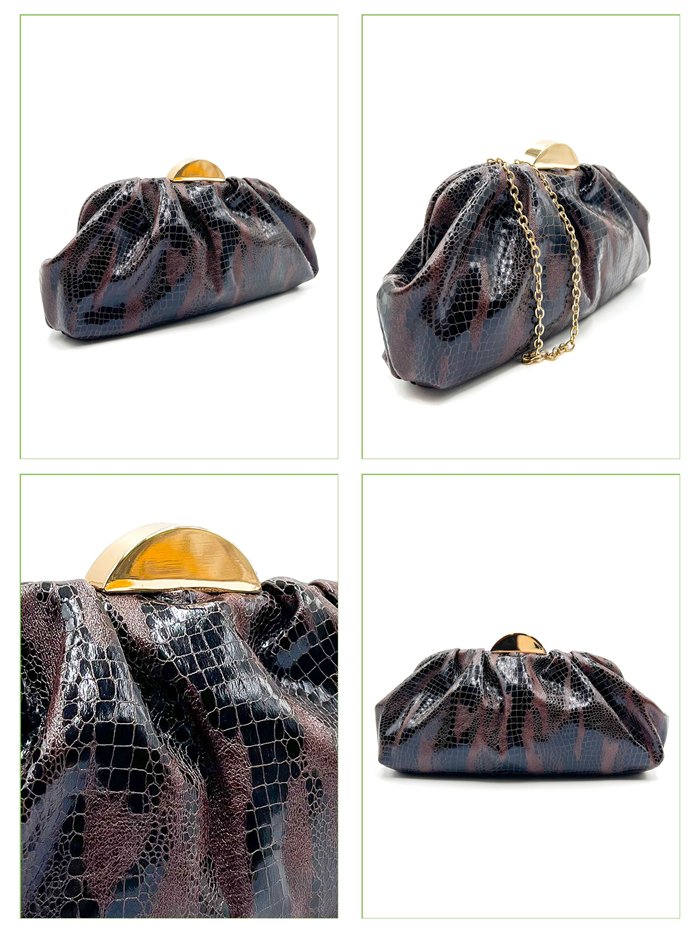 Snake effect evening clutch