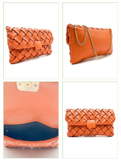 Bolso de fiesta trenzado con solapa 2