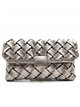 Bolso de fiesta trenzado con solapa
