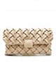 Bolso de fiesta trenzado con solapa