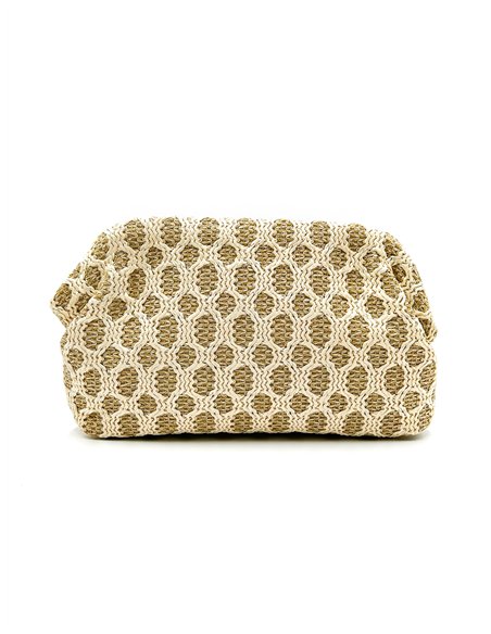 Cartera de fiesta rafia calada