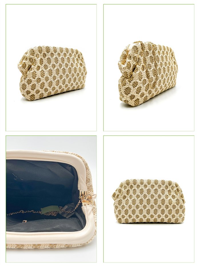 Cartera de fiesta rafia calada