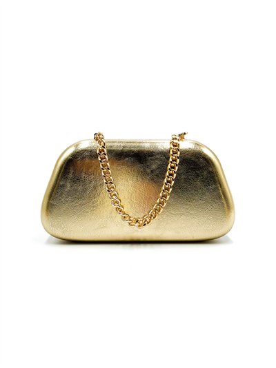 Bolso de fiesta metalizada con cadena