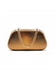 Bolso de fiesta metalizada con cadena