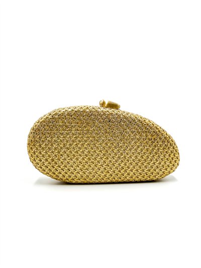 Bolso de fiesta ovalada rafia metalizada 2