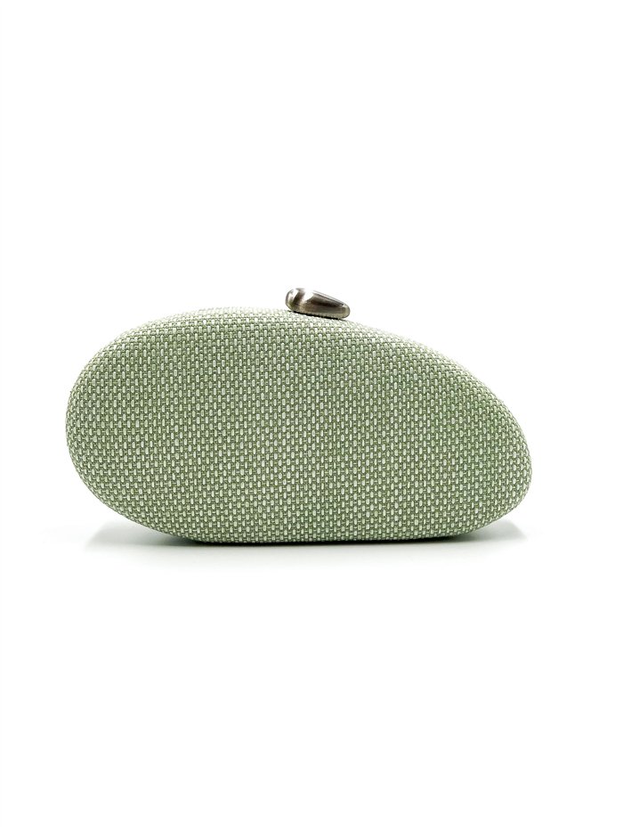 Bolso de fiesta ovalada texturizada