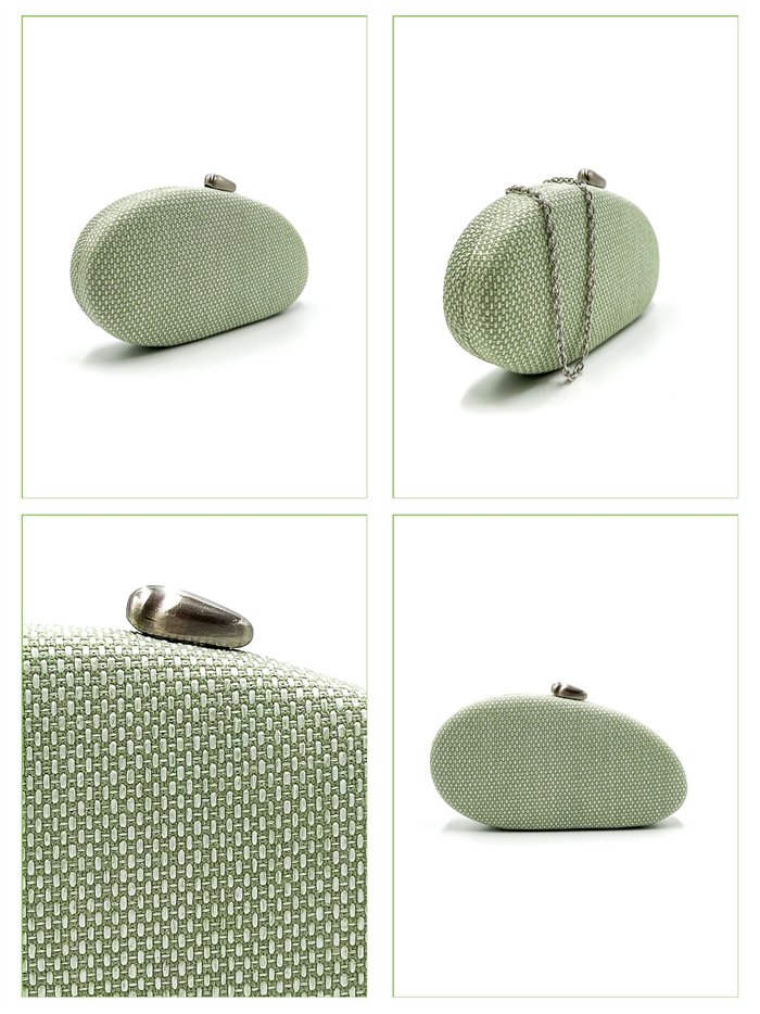 Bolso de fiesta ovalada texturizada