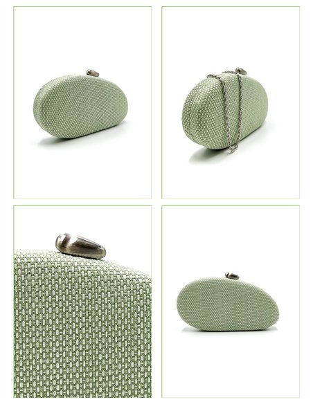 Bolso de fiesta ovalada texturizada