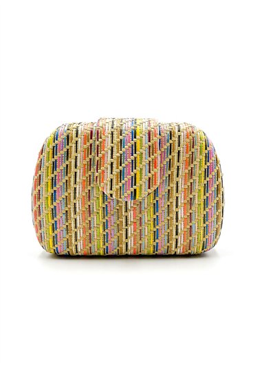 Bolso de fiesta trenzada multicolor