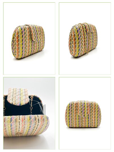 Bolso de fiesta trenzada multicolor 2