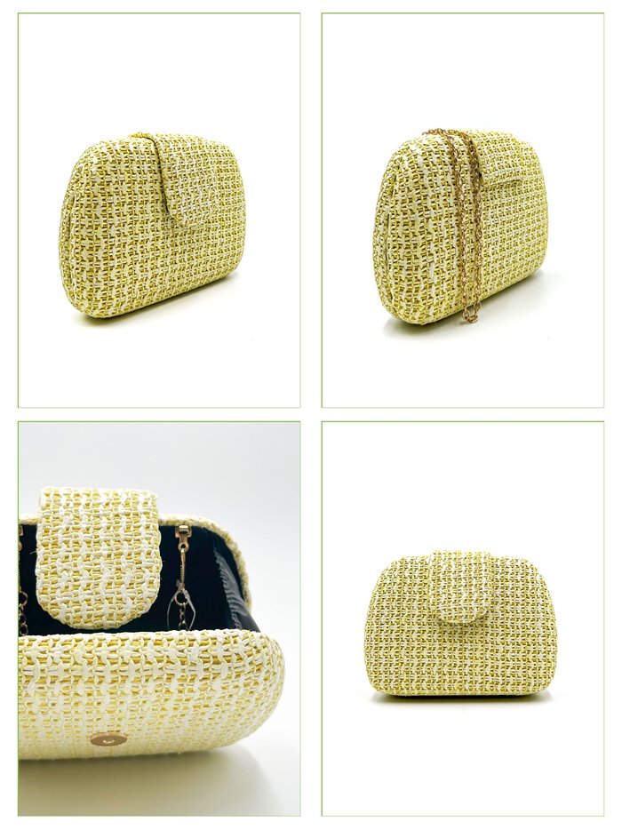 Bolso de fiesta rafia trenzada