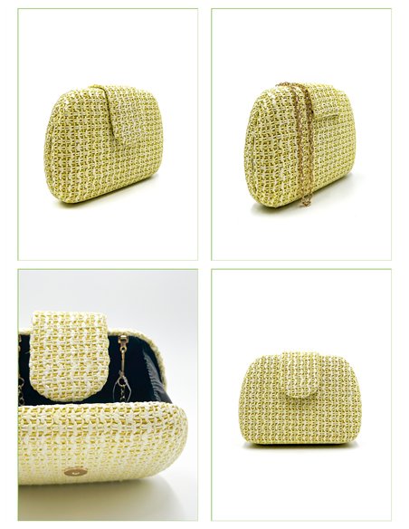 Bolso de fiesta rafia trenzada