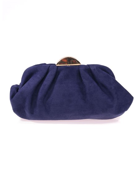 Suede effect clutch