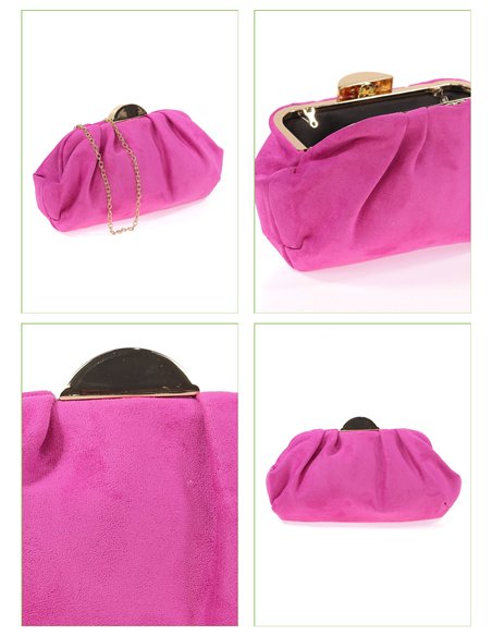 Suede effect clutch