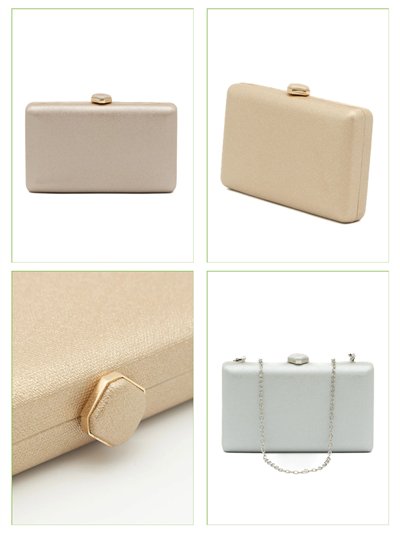 Bolso clutch de fiesta metalizado 2