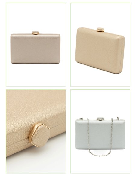 Bolso clutch de fiesta metalizado
