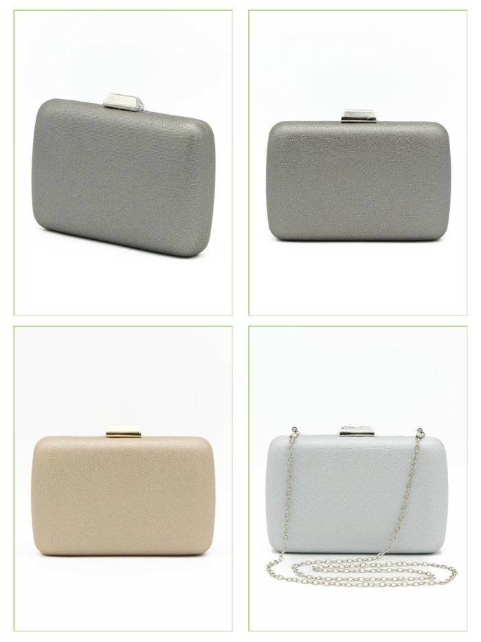 Bolso clutch de fiesta metalizado