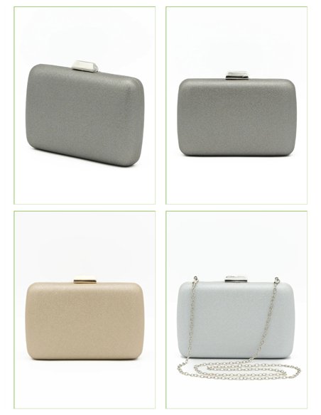 Bolso clutch de fiesta metalizado