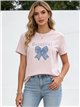 Camiseta "beautiful" con lazo