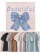 Camiseta "beautiful" con lazo