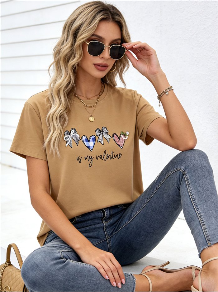 Heart & bows "my valentine" t-shirt