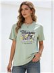 Camiseta amplia estampada floral