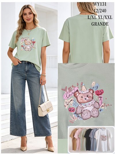 Camiseta amplia osito kawaii 2