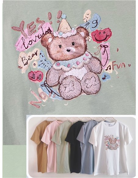 Camiseta amplia osito kawaii