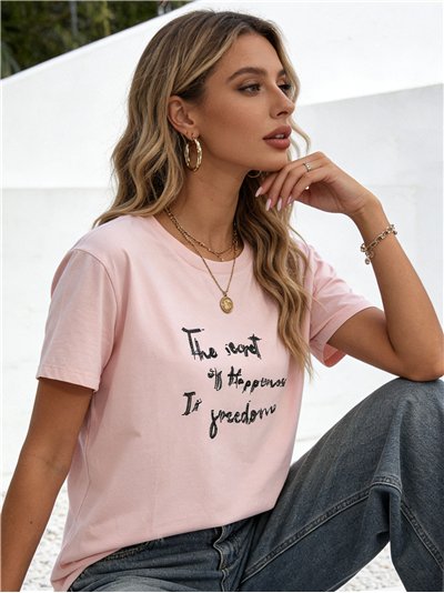Camiseta amplia mensaje de libertad