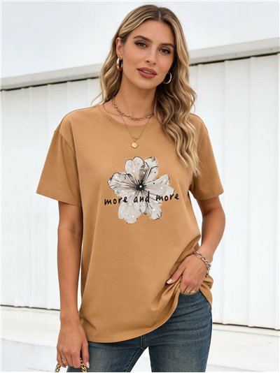Camiseta amplia flor