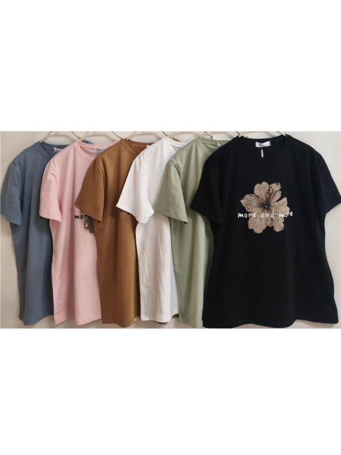 Camiseta amplia flor