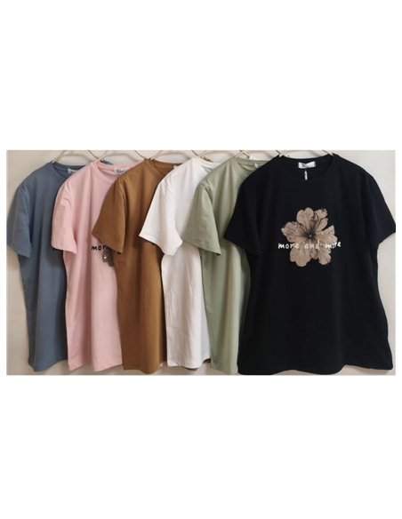 Camiseta amplia flor