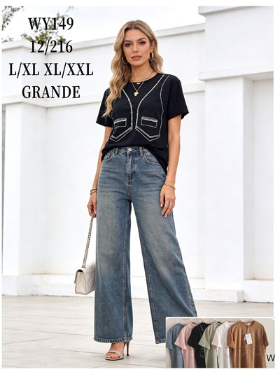 Camiseta amplia efecto chaleco con strass 2