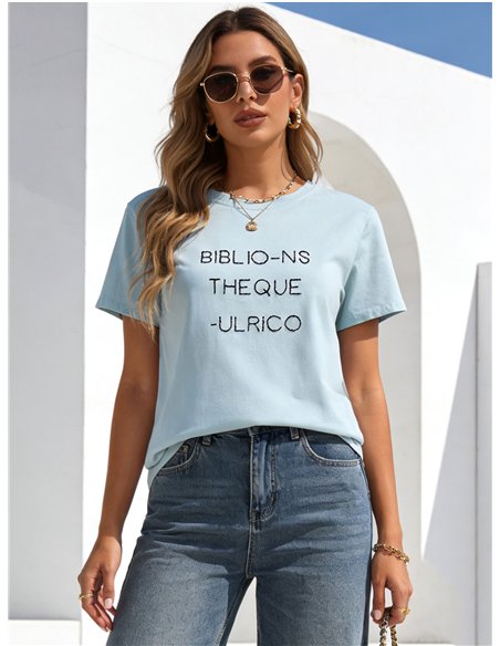 Camiseta texto bordado