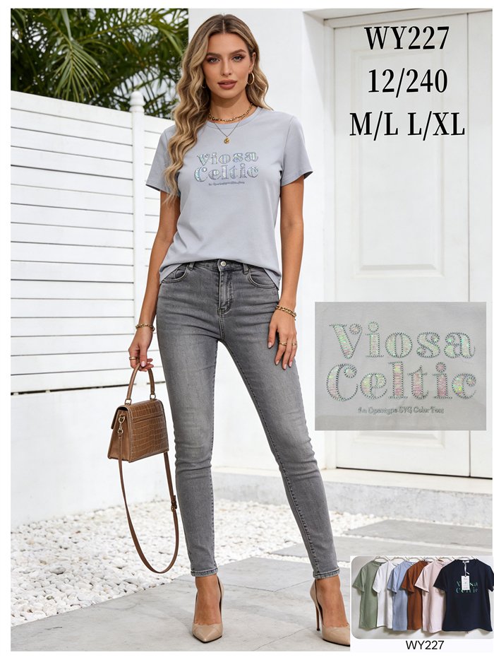 „Viosa Celtic“-T-Shirt mit Strasssteinen