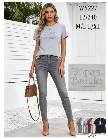 „Viosa Celtic“-T-Shirt mit Strasssteinen