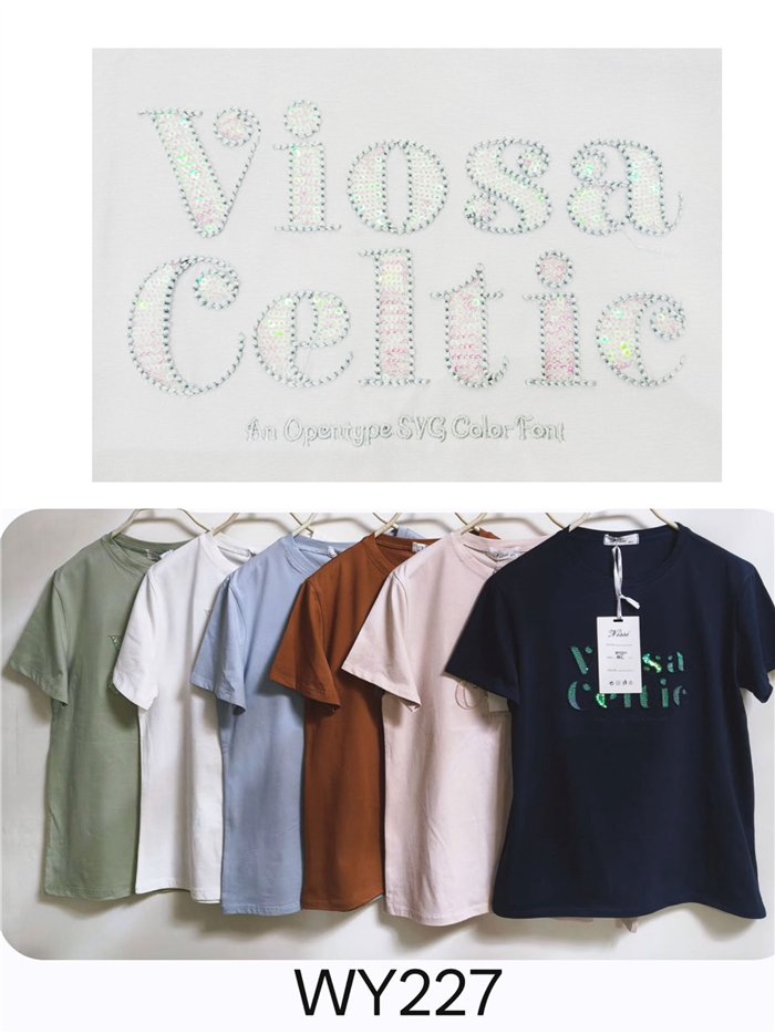 „Viosa Celtic“-T-Shirt mit Strasssteinen