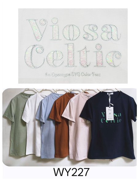 „Viosa Celtic“-T-Shirt mit Strasssteinen