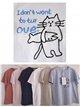 Katzen- und Fisch-T-Shirt